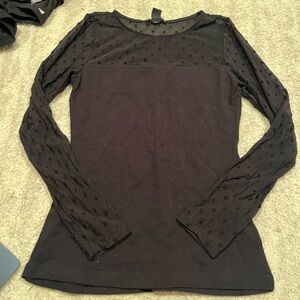 Sheer polka dot top